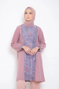 ZM Zaskia Mecca - Minda Purple Tunik - Jelita Indonesia - Edisi Derawan Minda Tunik kombinasi motif derawan